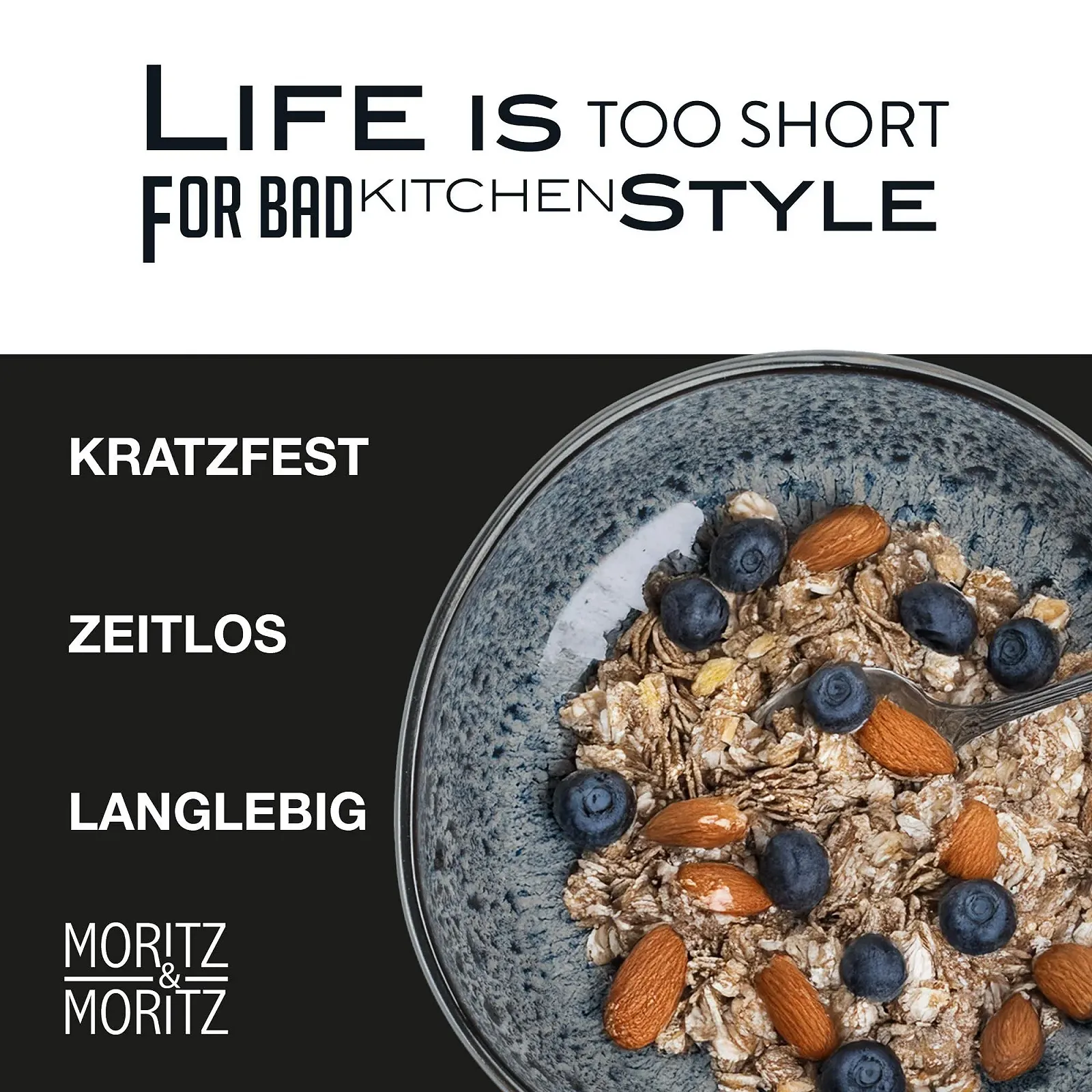 Миска Moritz & Moritz Organic Набор 6 штук Серый Камень Объем примерно 500 мл, фото №3