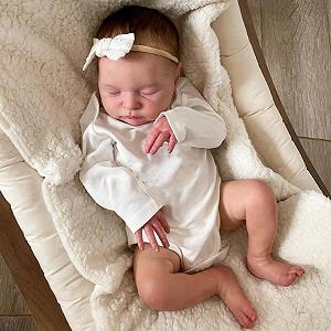 Кукла Anano Reborn Baby Laura 19 Дюймов Реальная Кукла Новорожденный Бебес Reborn Toddler Силиконовая Кукла Реалистичные Reborn Малыши с Венами Натуральные Волосы Соска для Кормления - Фото 1