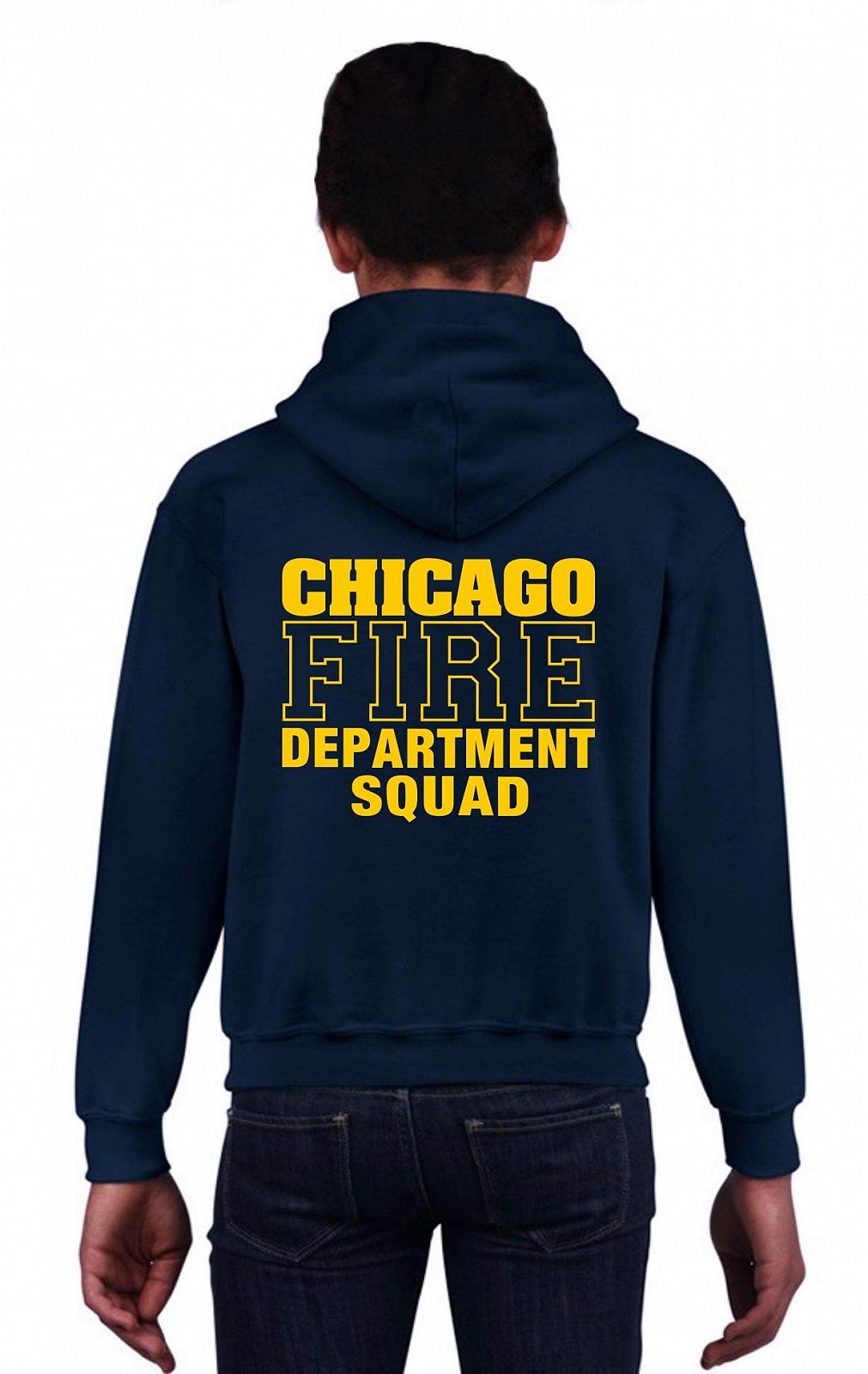 Худи feuer1 Chicago Fire Dept. Squad Детское Темно-синее Желтое, фото №1