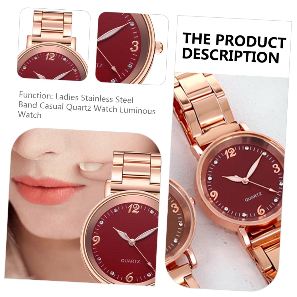 Часы кварцевые Healvian 1 x женские с люминесцентной функцией, фото №7 Часы кварцевые Healvian 1 x женские с люминесцентной функцией, фото №7