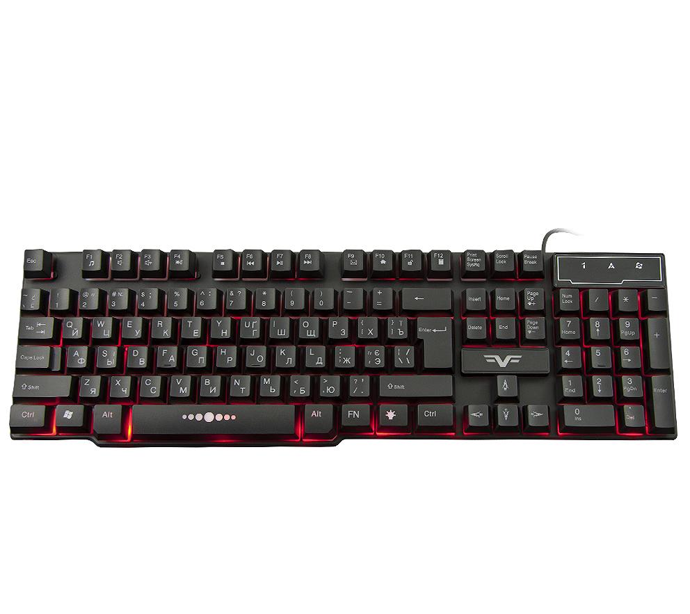 Клавіатура Frime Firefly II Black USB RUS/UKR (FLK19110), фото №2