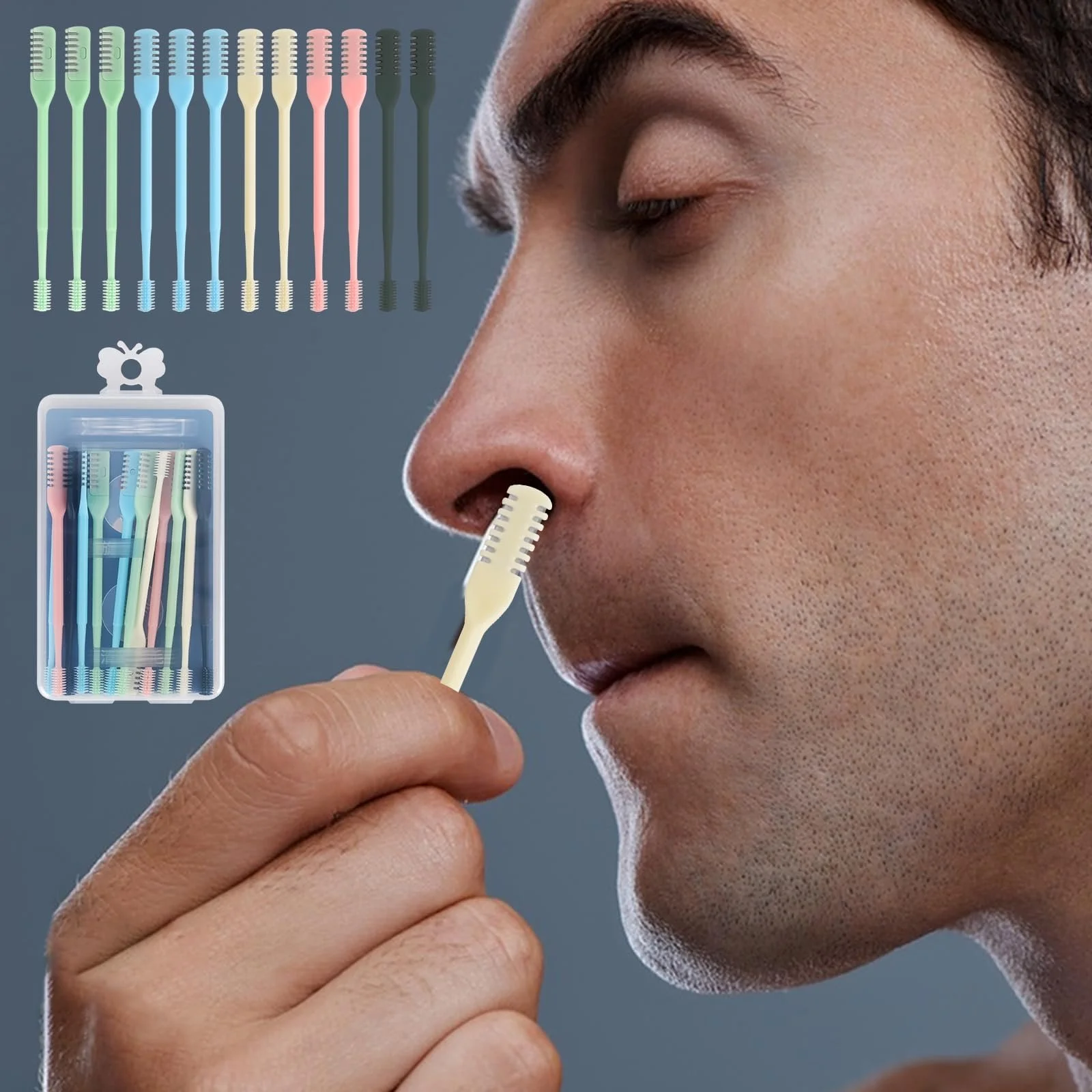 Тример XCDMJ 2-в-1 для видалення волосся в носі Подвійний Нож Портативний Ручний 360°, фото №7