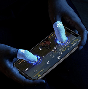 Кіберспортивні сенсорні напальчники для мобільних ігор 2 шт Сірий synthetic.ua - Фото 1