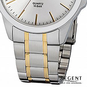 Часы REGENT мужские двухцветные с датой - F1013 synthetic.ua - Фото 1