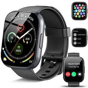 Смартгодинник Чоловічий Жіночий 1.95 Дюйми з Bluetooth Дзвінком, з Монітором Серцевого Ритму/Монітором Сну, 112+ Спортивних Режимів, IP68 Водонепроникний - Фото 1