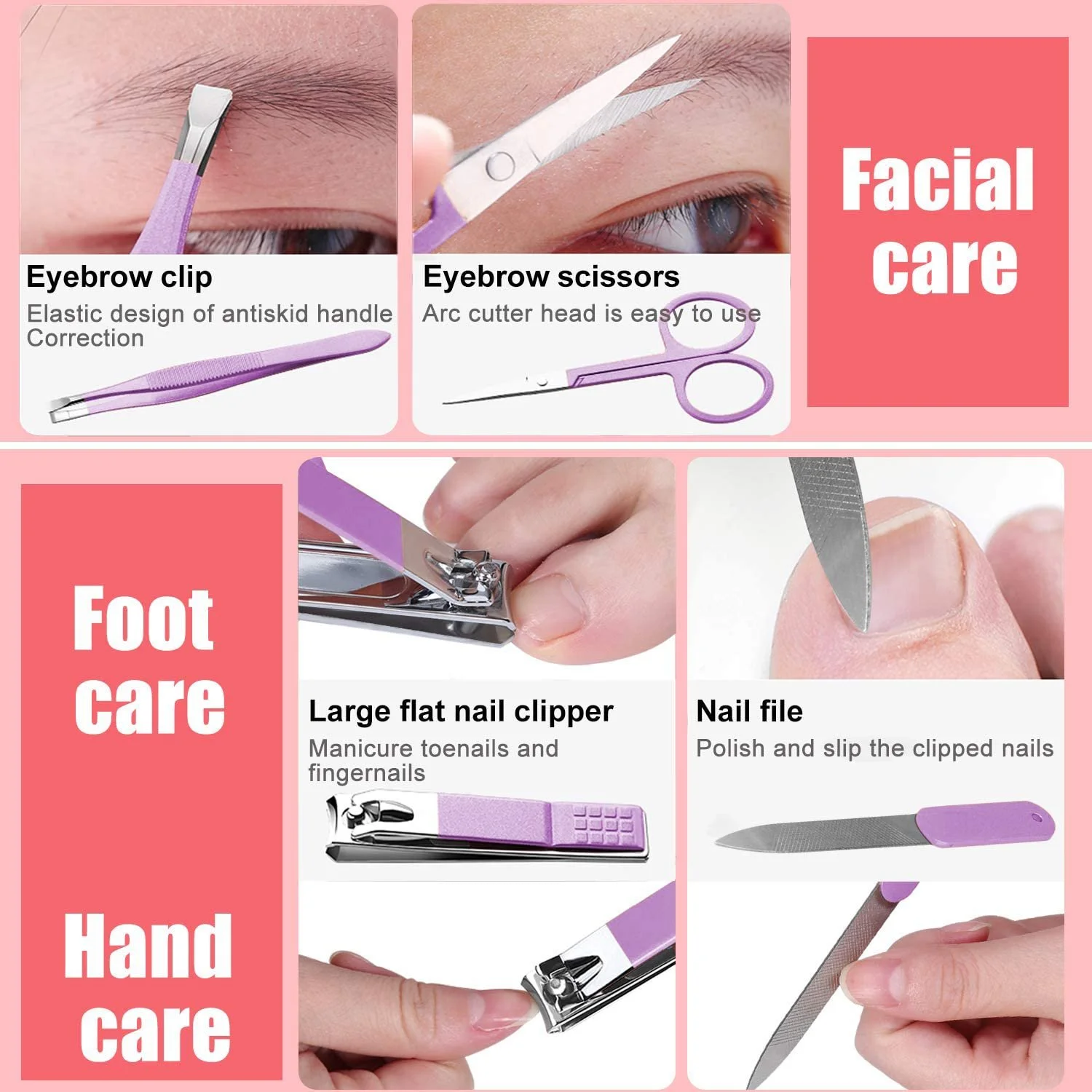 Набір для манікюру для нігтів Aceoce з нержавіючої сталі, фото №2 Набір для манікюру для нігтів Aceoce з нержавіючої сталі, фото №2