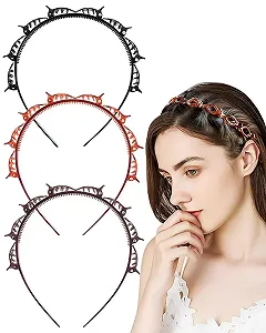 Набір з 3 обручів для волосся з затискачами - Фото 1