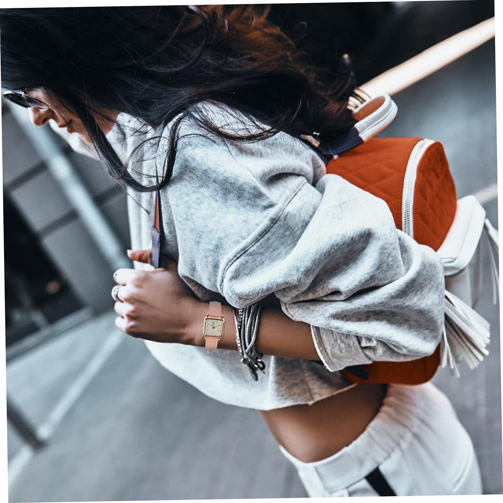 Женские часы Healvian Модные Noctilucce Регулируемые с элегантным дизайном, розовый, Ремешок, фото №7