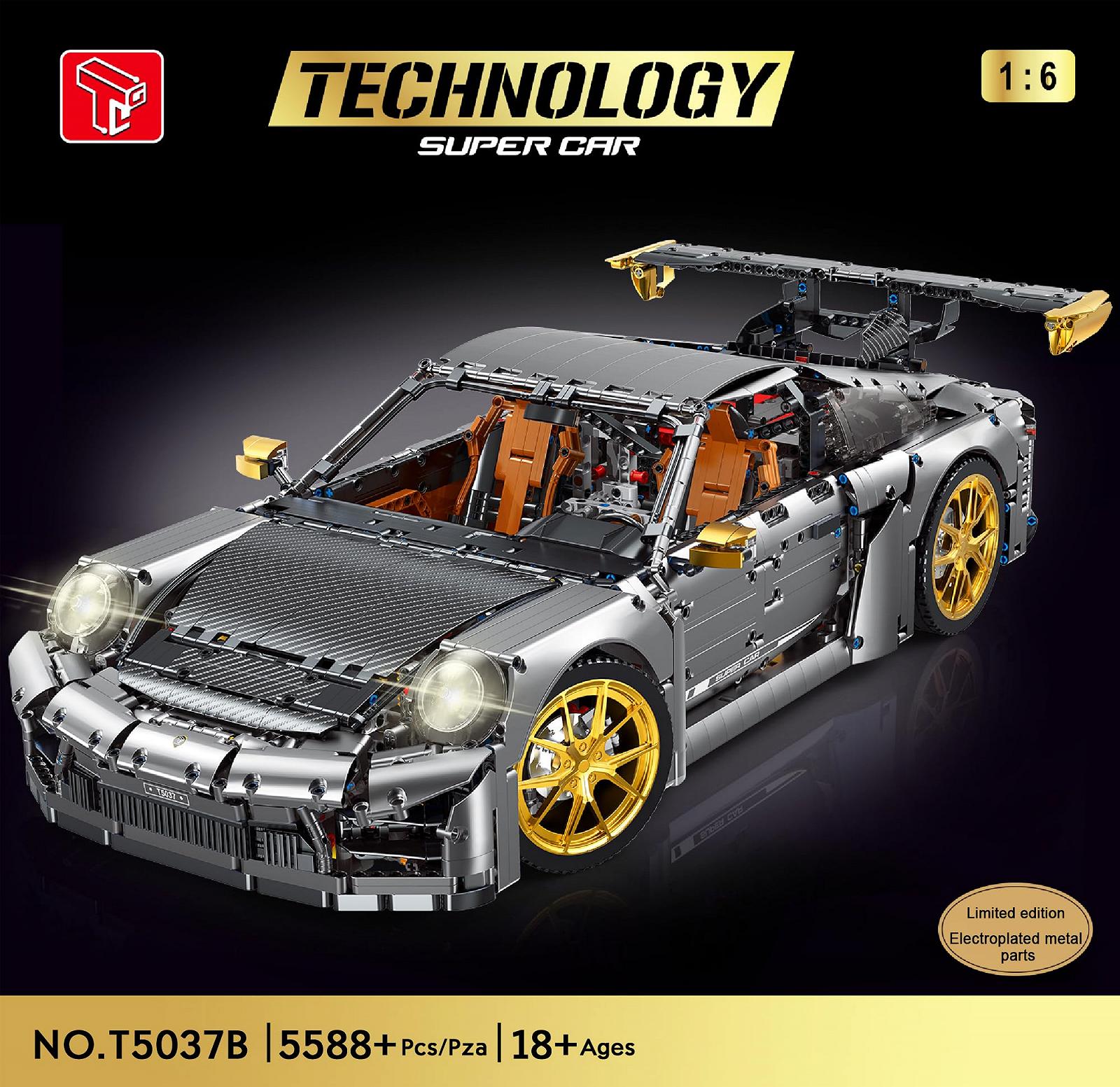 Набір Technik Sports Car Kit TGL-T5037 5588 Частин 1:6 з 5 Моторами Велика Технологічна Автівка з Пультом Керування для Дорослих, фото №2