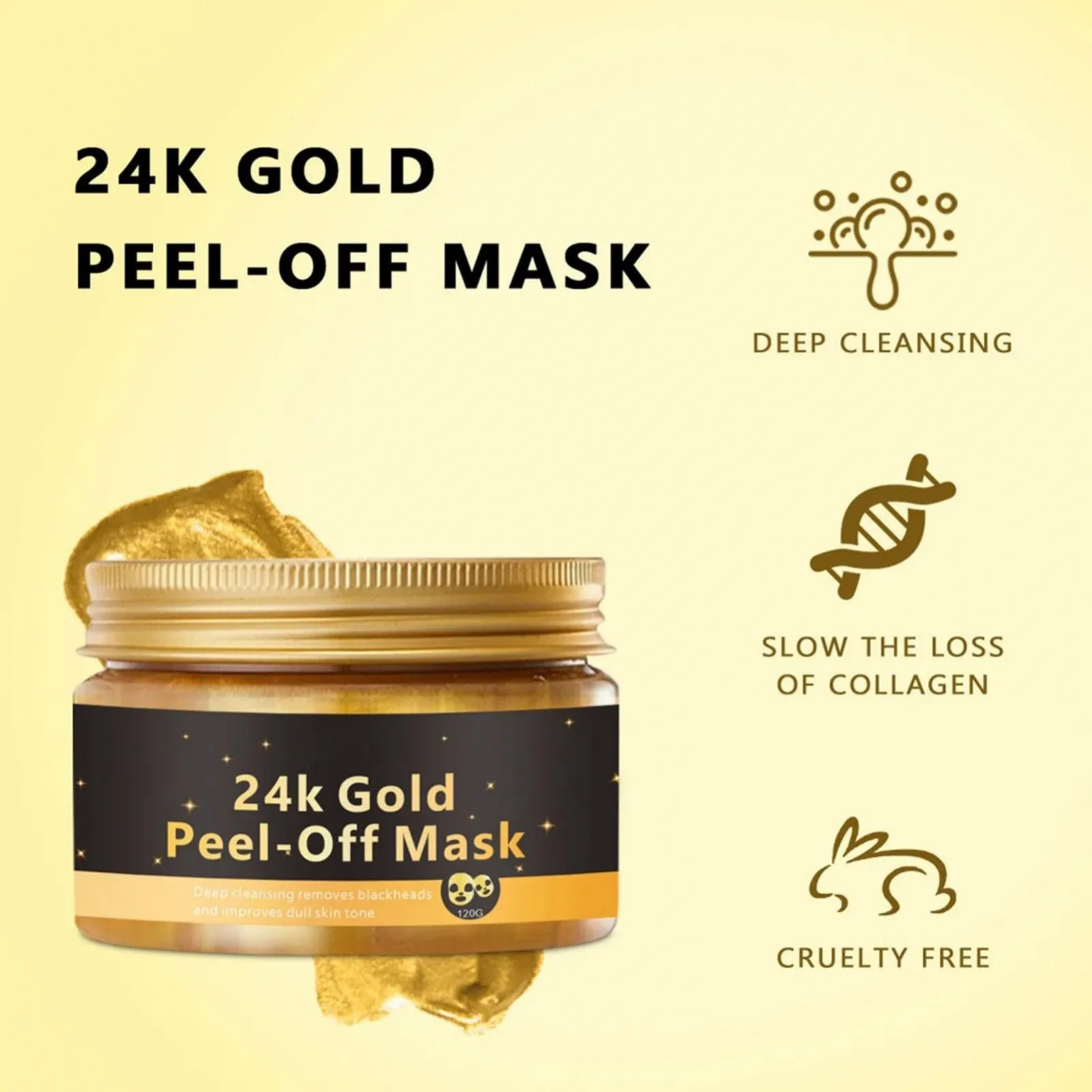 Маска для обличчя Ceprznvey Відлущувальна - Золота фольга, фото №5