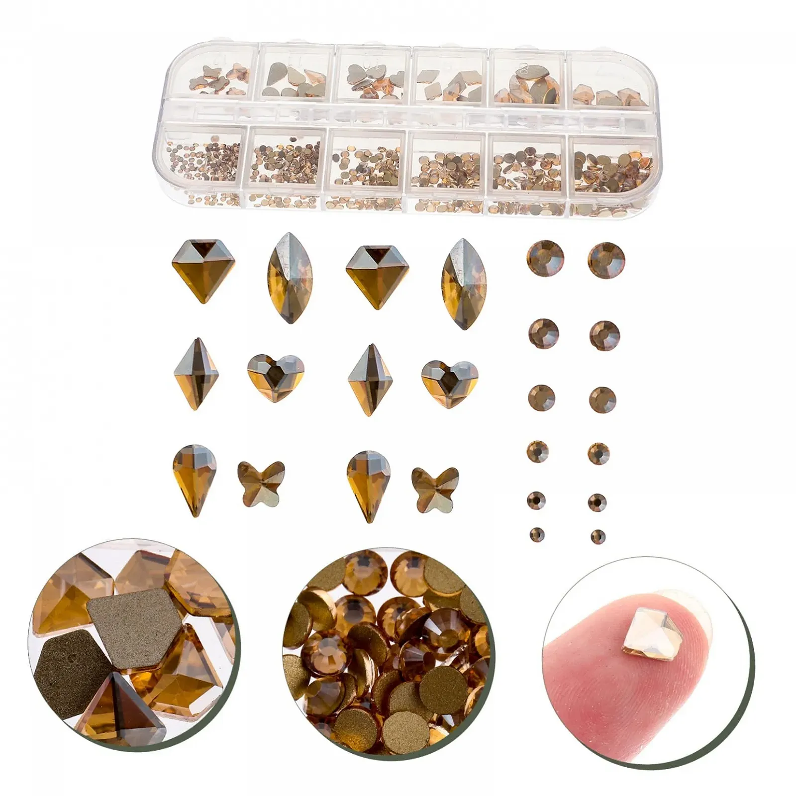 Украшение для ногтей Ipetboom 12 Маникюр со Специальными Бриллиантами Модные Наклейки AB Драгоценные Камни для Ногтей Kawaii Подвески для Ногтей Стразы для Ногтей Украшение для Ногтей Стеклянный Кристалл, фото №7