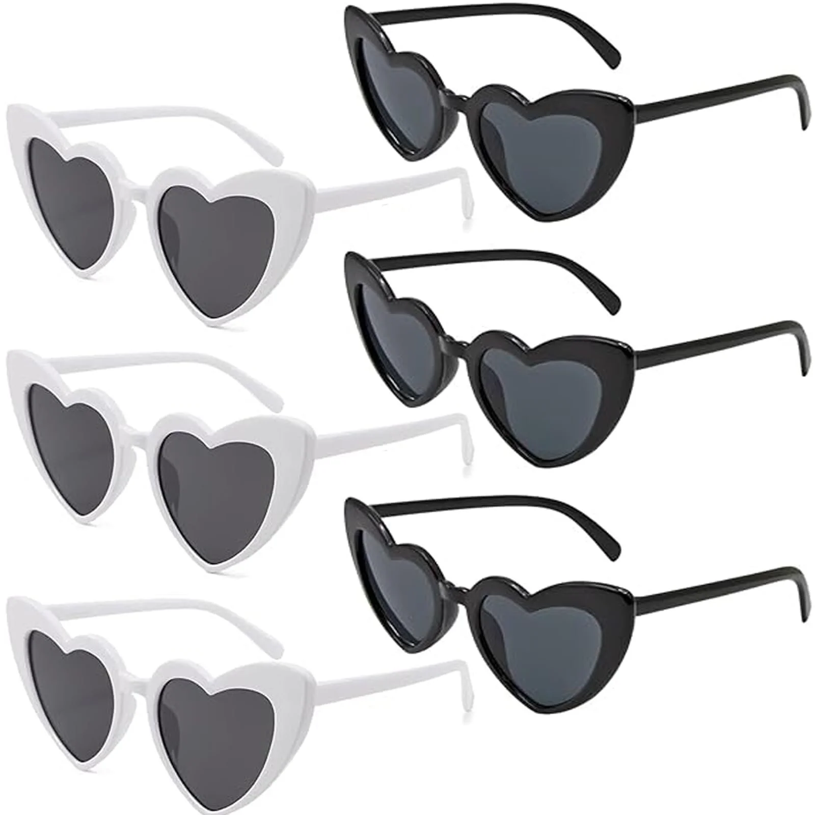 Солнцезащитные очки в форме сердца в стиле ретро Exsbtay (6 шт.), фото №1