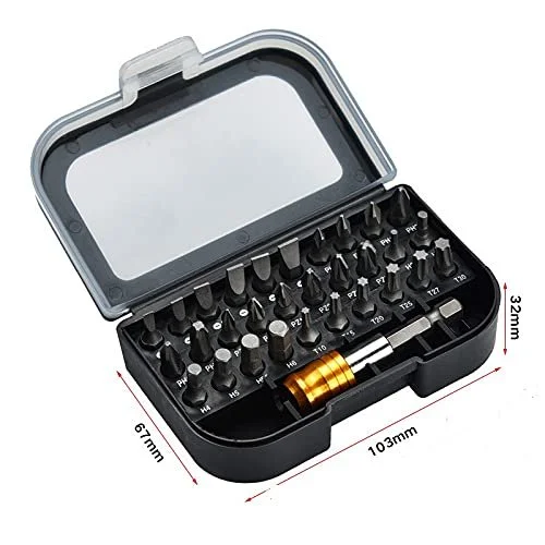 Набір викруток Mini 31 предмет DIY Repair Tools Kit Professional Screwdriver Bits Set Case Torx Hex Precision, фото №6