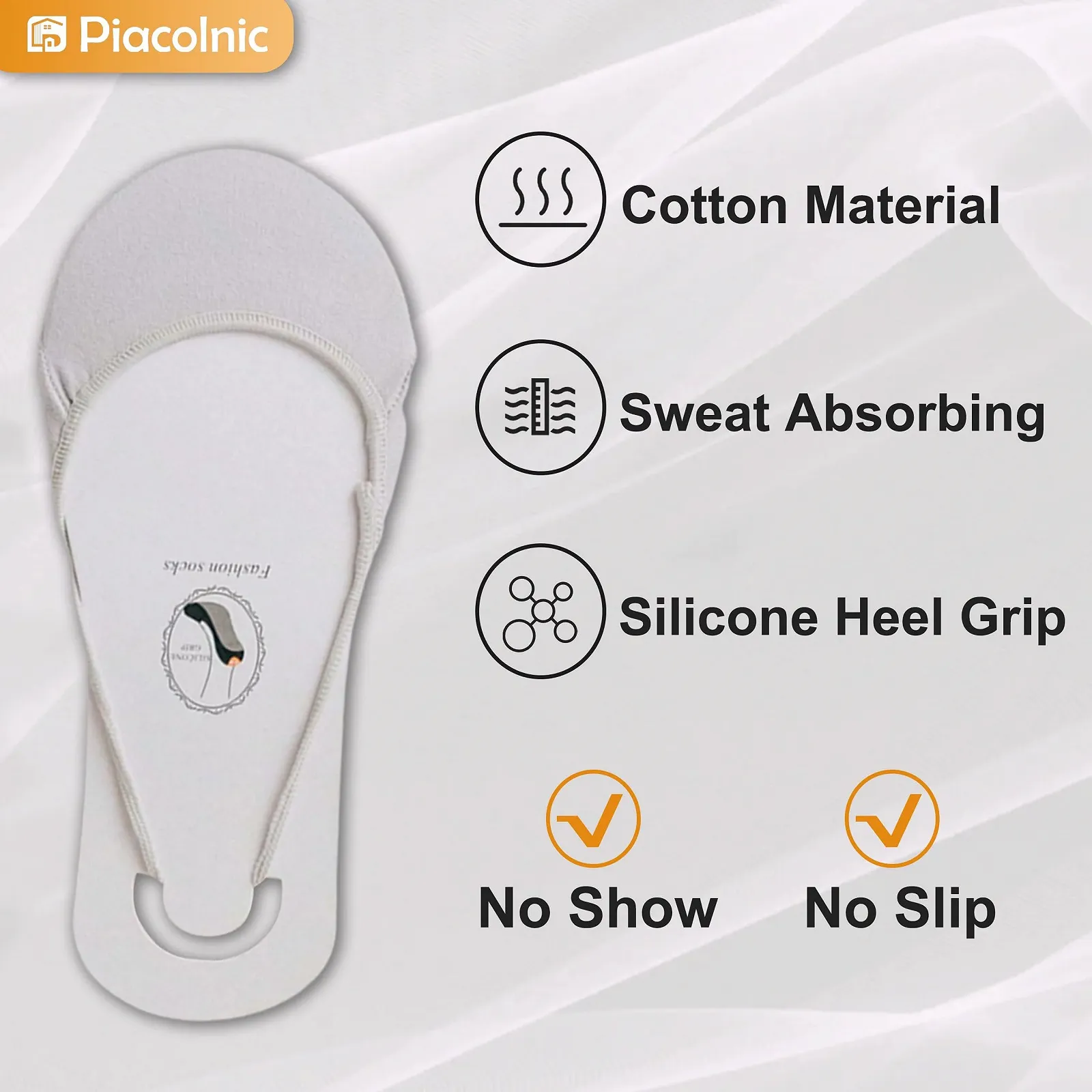 Шкарпетки-слідки No Show Ice Silk, 8 пар, фото №3 Шкарпетки-слідки No Show Ice Silk, 8 пар, фото №3