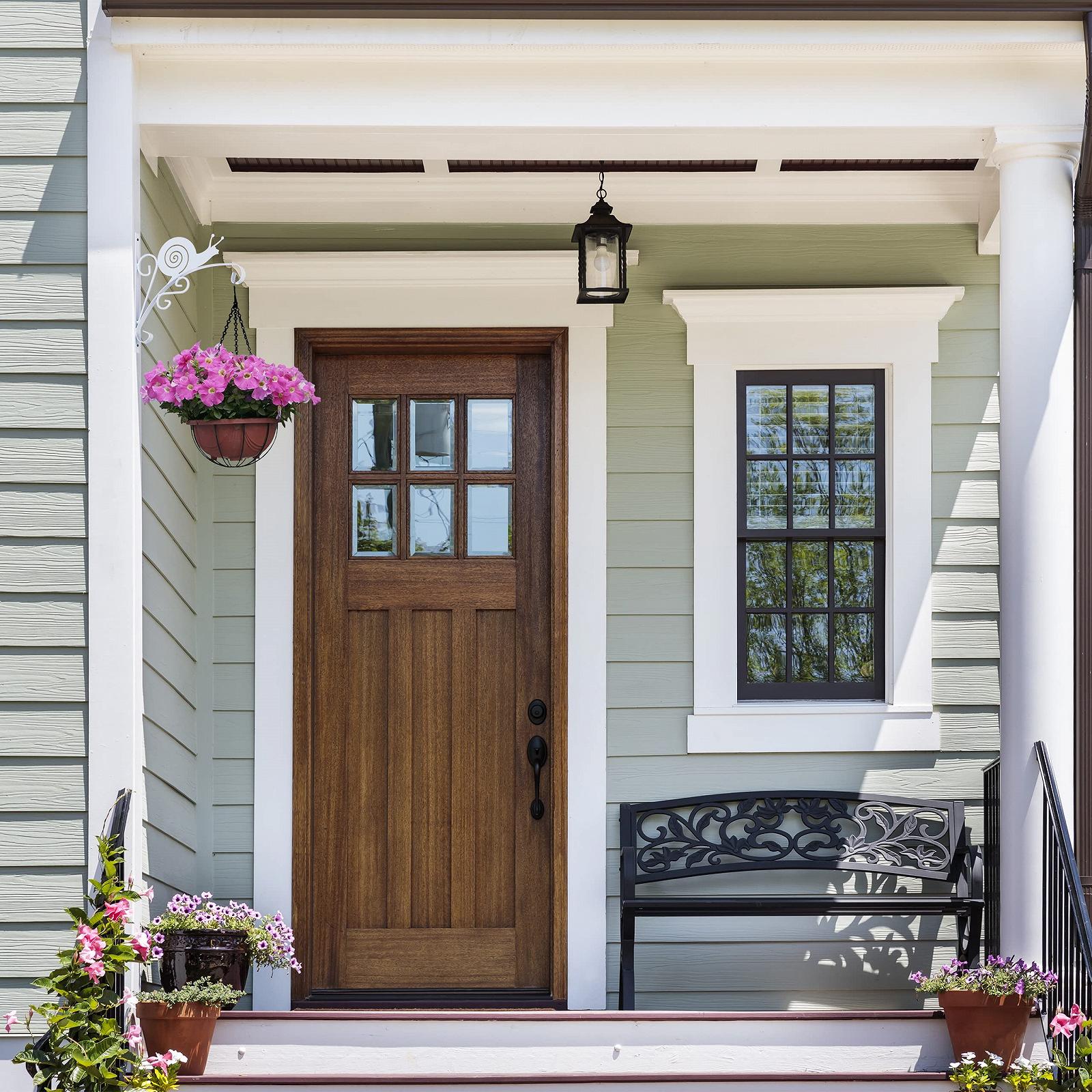 Кронштейн для підвісного кошика Relaxdays Snail 30 x 30,5 x 2 см залізний білий, фото №2