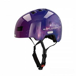 Шлем Велосипедный FISCHER BMX Детский, с интегрированным LED задним фонарем - Фото 1