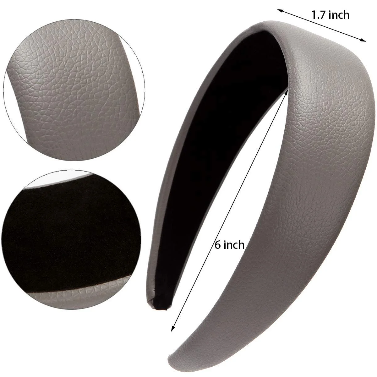 Обруч на голову Loneedy 4,3 см, чорна, фото №3