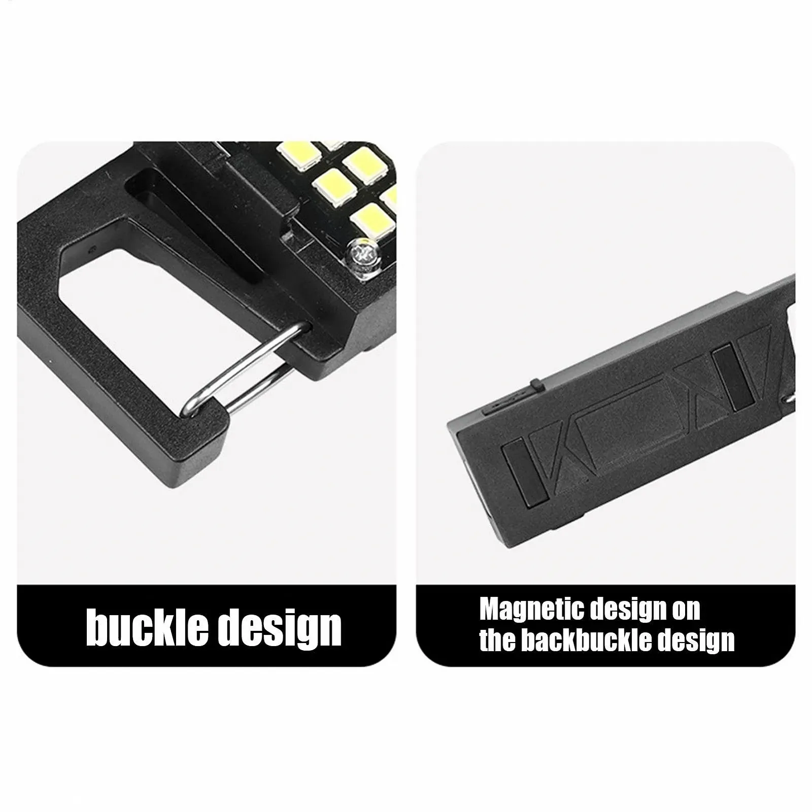 Ліхтарик Camping, магнітні безпеки, 8 режимів Нічне світло, 100 г Легкий і ліхтарик, фото №7