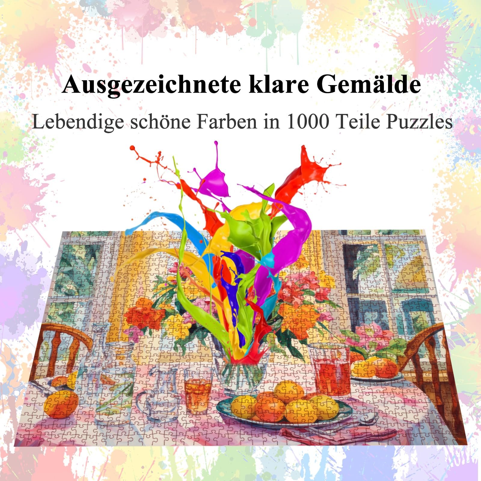 Пазл Breakfast 1000 елементів 70 x 50 см із постером 1:1, фото №4