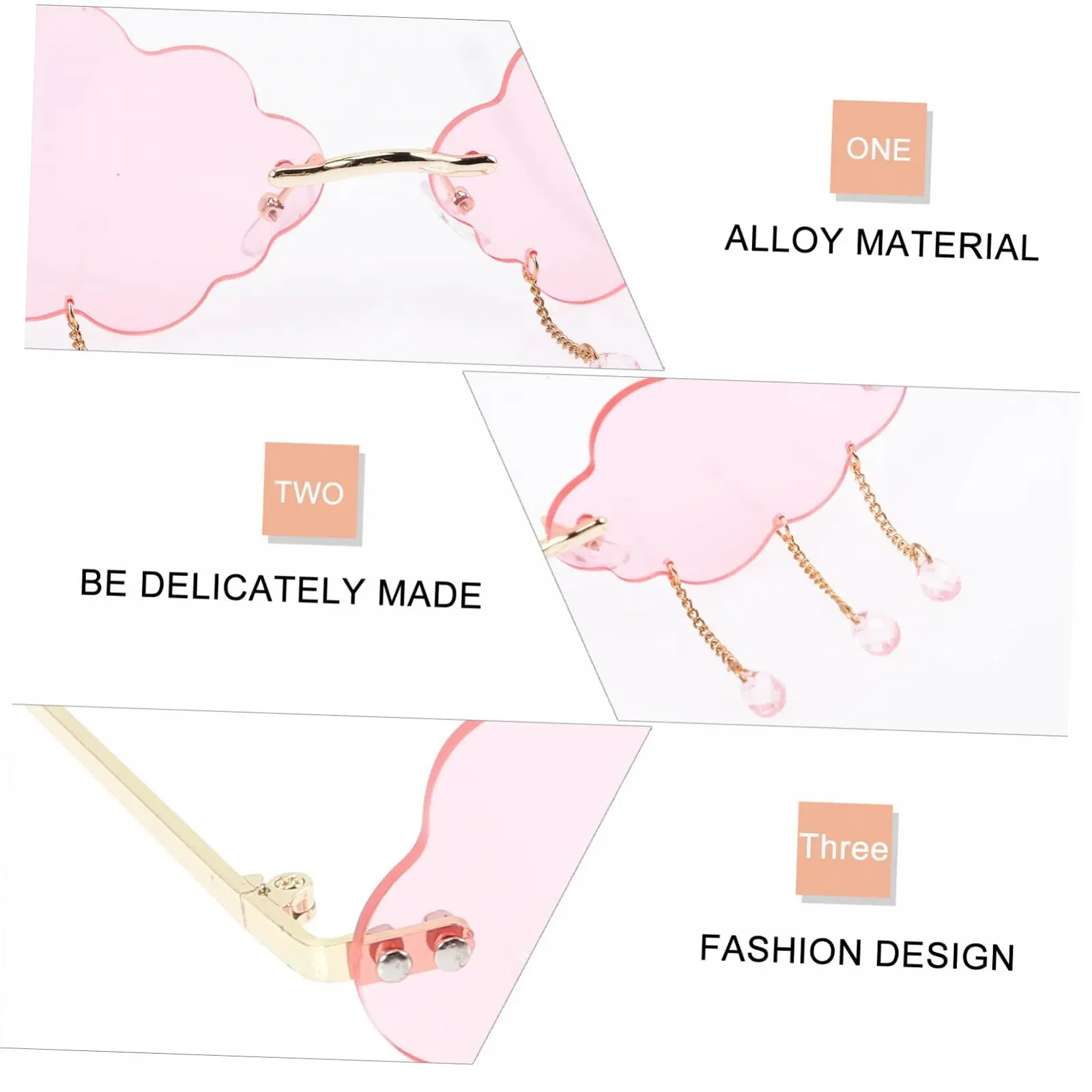 Набір сонцезахисних окулярів PACKOVE, 5 шт, рейв, модні, літні, фото №3