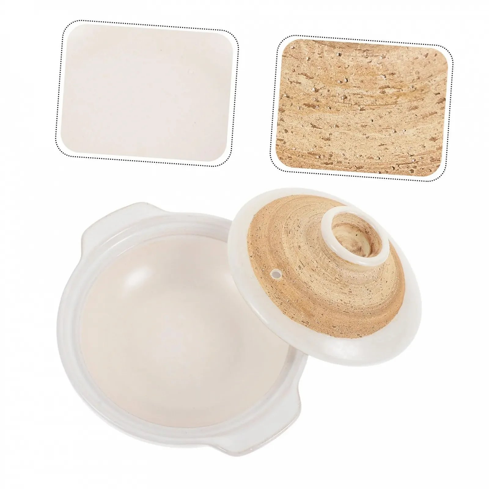 Керамічна каструля термостійка глиняна для рису та курки антипригарна японський стиль, фото №5