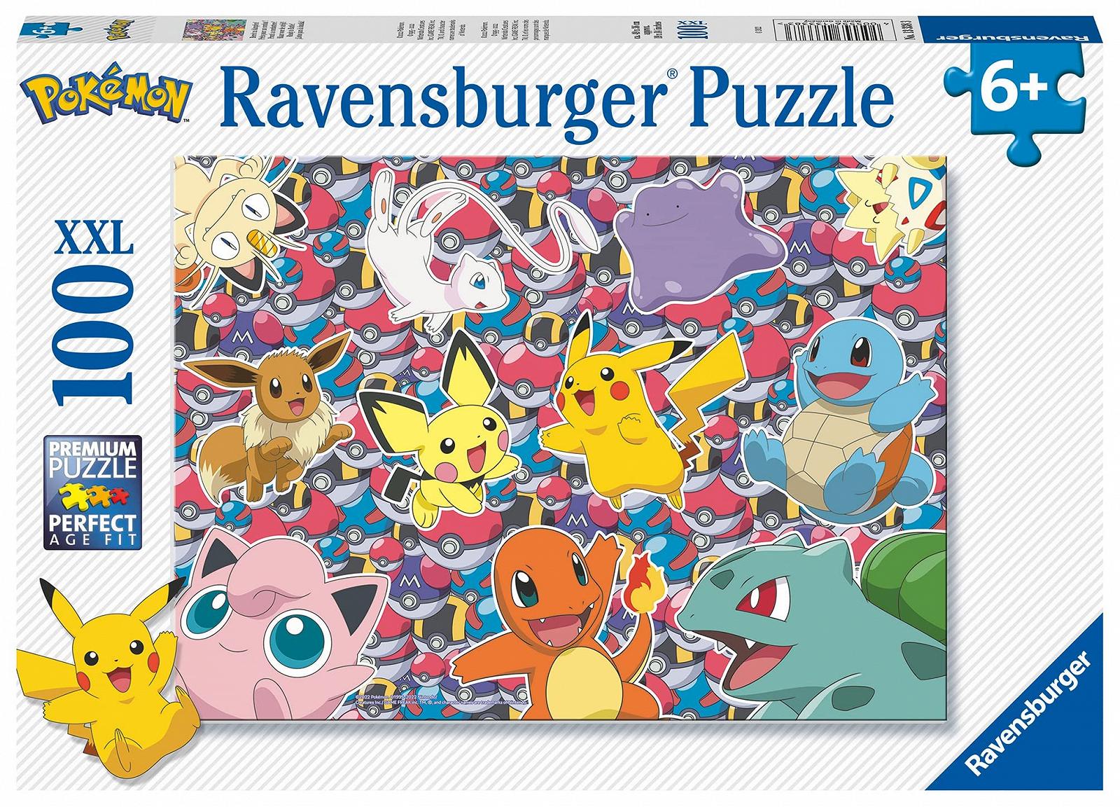 Детский пазл Ravensburger 13338 Ready to Fight! Pokémon 100 элементов XXL для детей от 6 лет, фото №1