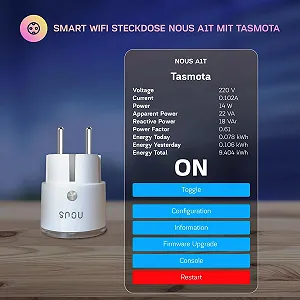 Комплект розумних розеток Tasmota NOUS A1T (4 шт.) Білий synthetic.ua - Фото 1