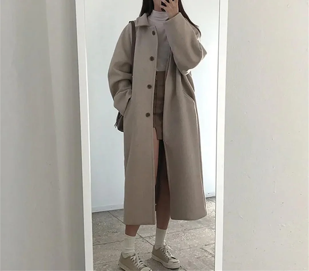 Жіноче кашемірове пальто осіннє зимове тепле вовняне, фото №1