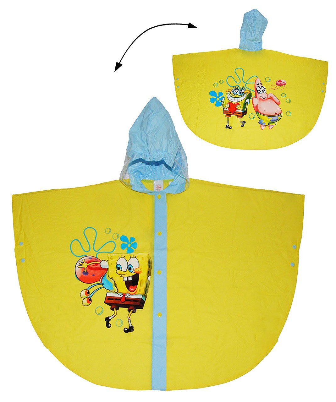 Дождевой Плащ Spongebob Squarepants Размер 110-116 - 122 Желтый или Синий, фото №2
