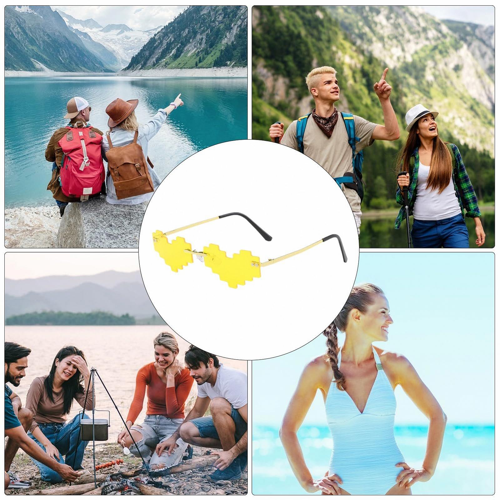 Солнцезащитные Очки Сердцевидные Frfik Сердцевидные Цветные Без оправы, фото №4