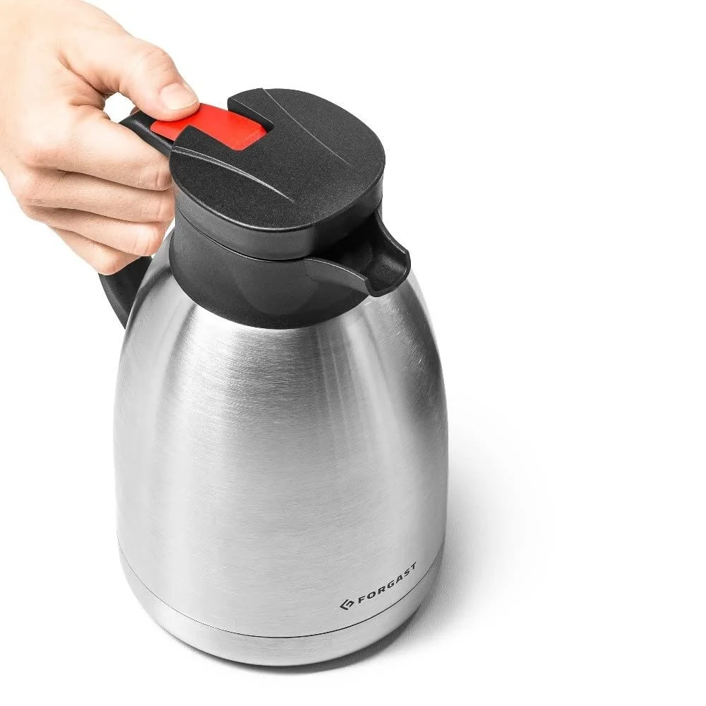 Термос-кавник Forgast 1.5 л, ізольований з однією кнопкою, з нержавіючої сталі, герметичний, фото №2