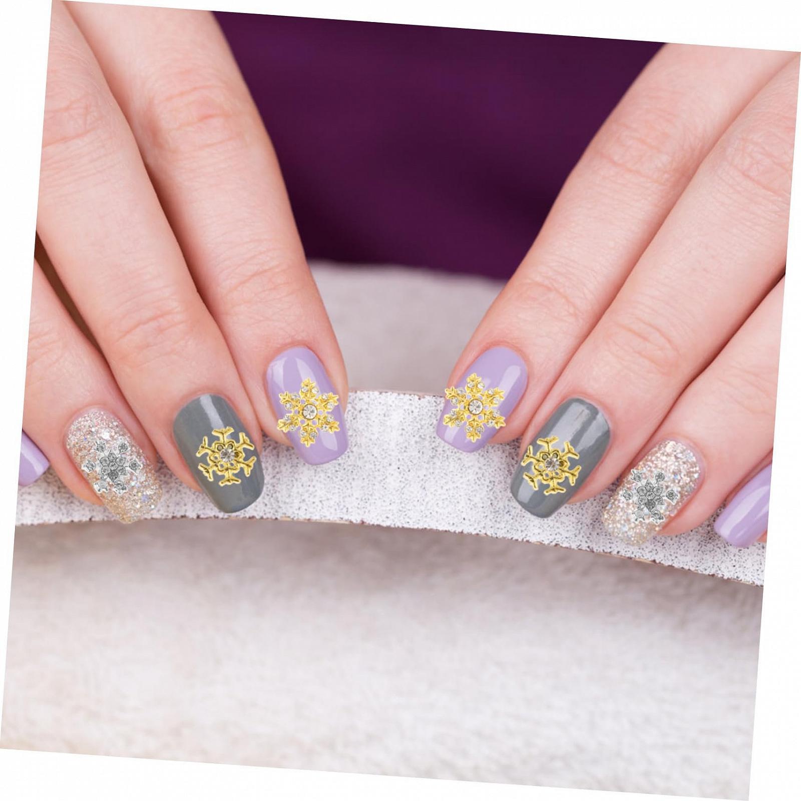 Прикраси для нігтів Сніжинки PLAFOPE, фото №7