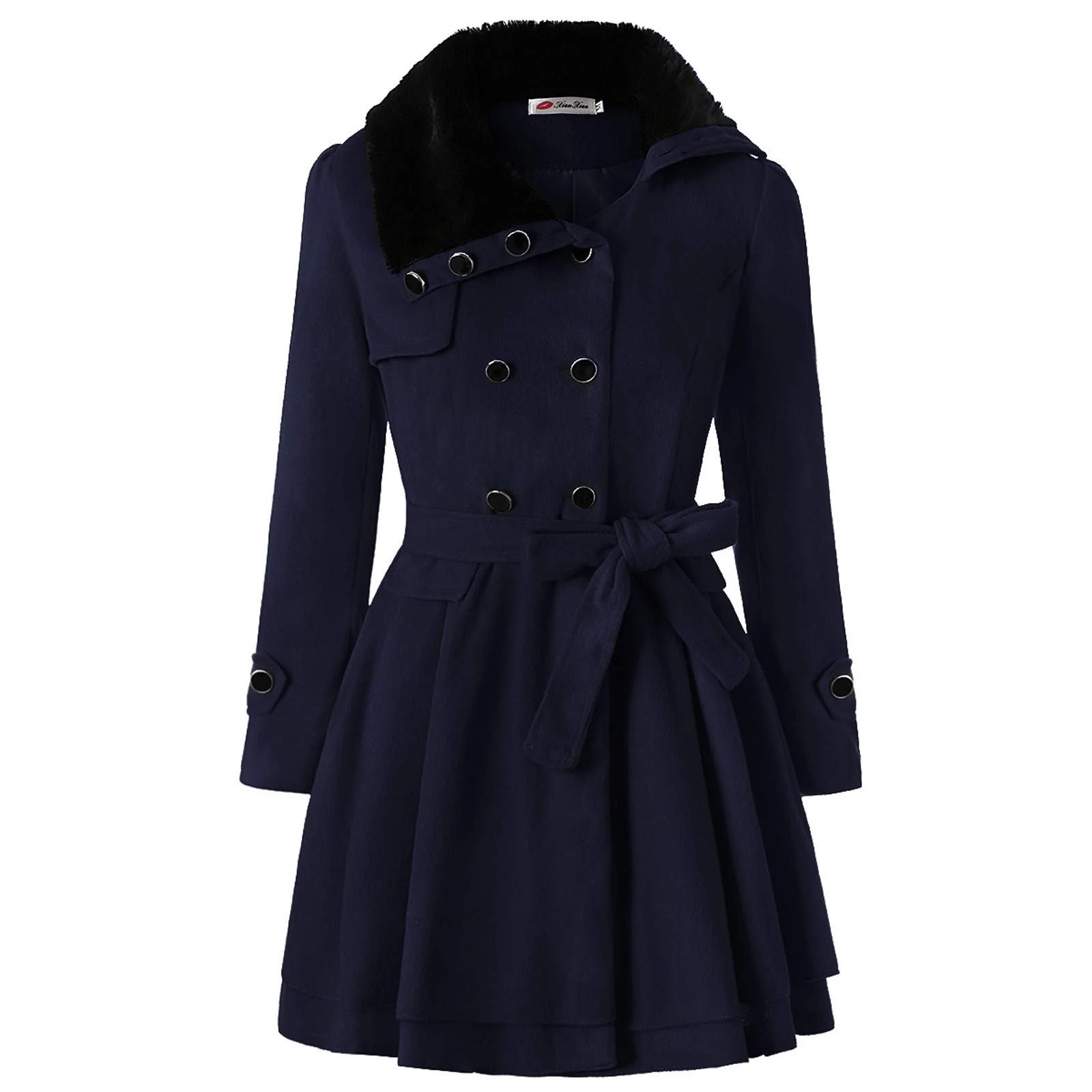 Пальто KEERADS Slim з штучної вовни для жінок, тепле, зимове, фото №6 Пальто KEERADS Slim з штучної вовни для жінок, тепле, зимове, фото №6