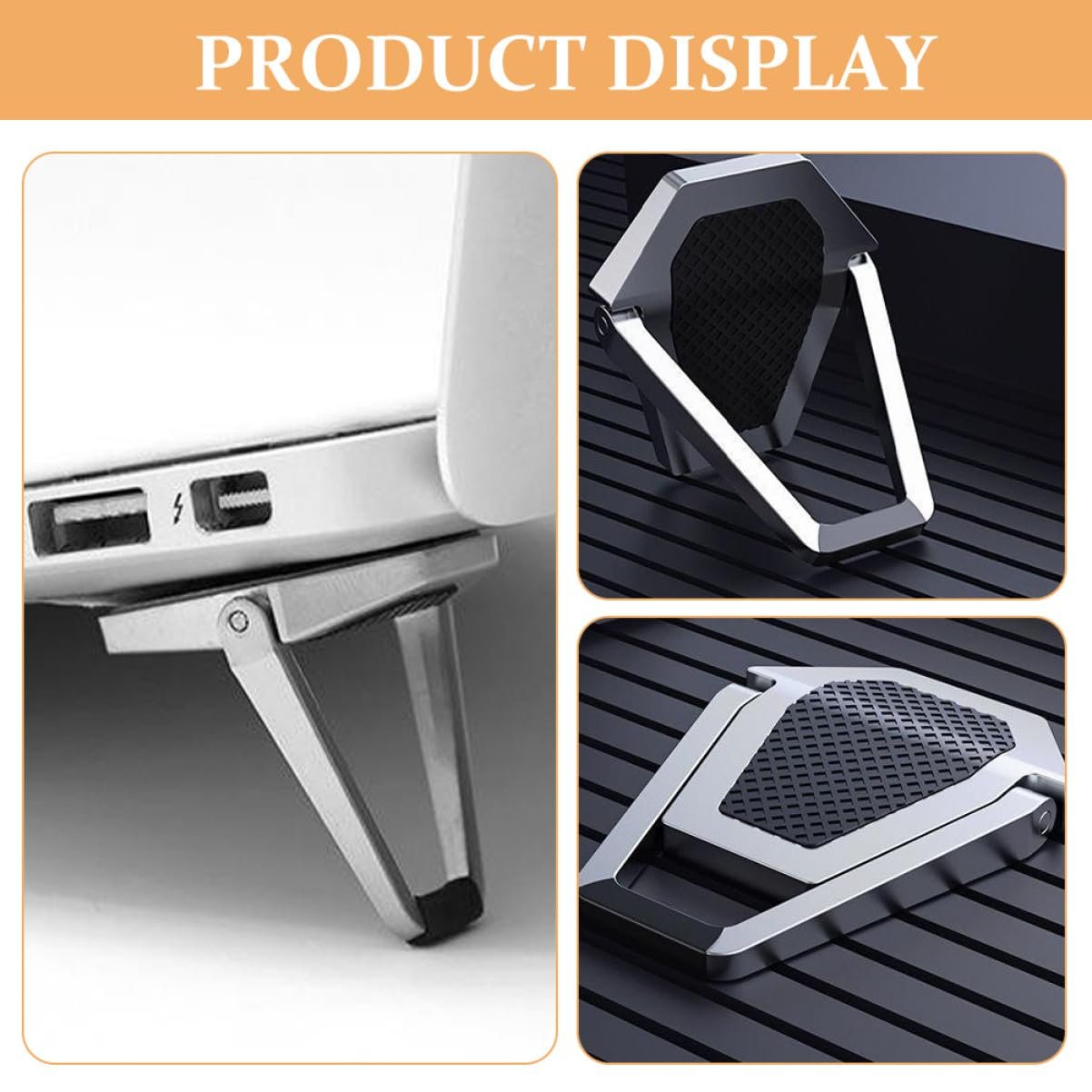 Подставка для ноутбука Портативная цинковый сплав, набор 4 шт., фото №8