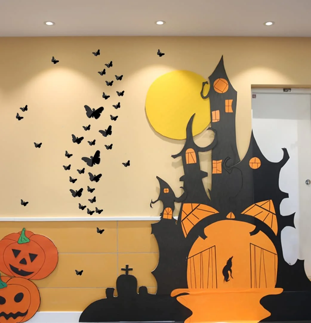 Наклейки на стіну Метелики Набір 36 шт Чорний, фото №2