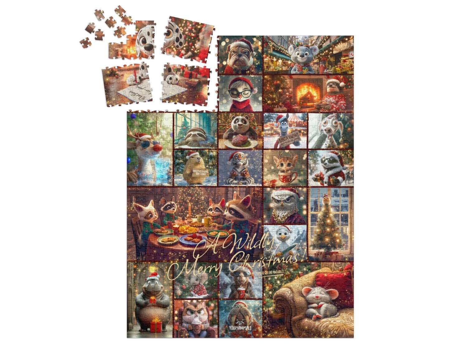 Пазл-адвент-календарь puzzleYOU Youmanimals Advent Calendar 2025 1000 элементов 64 x 48 см, фото №2