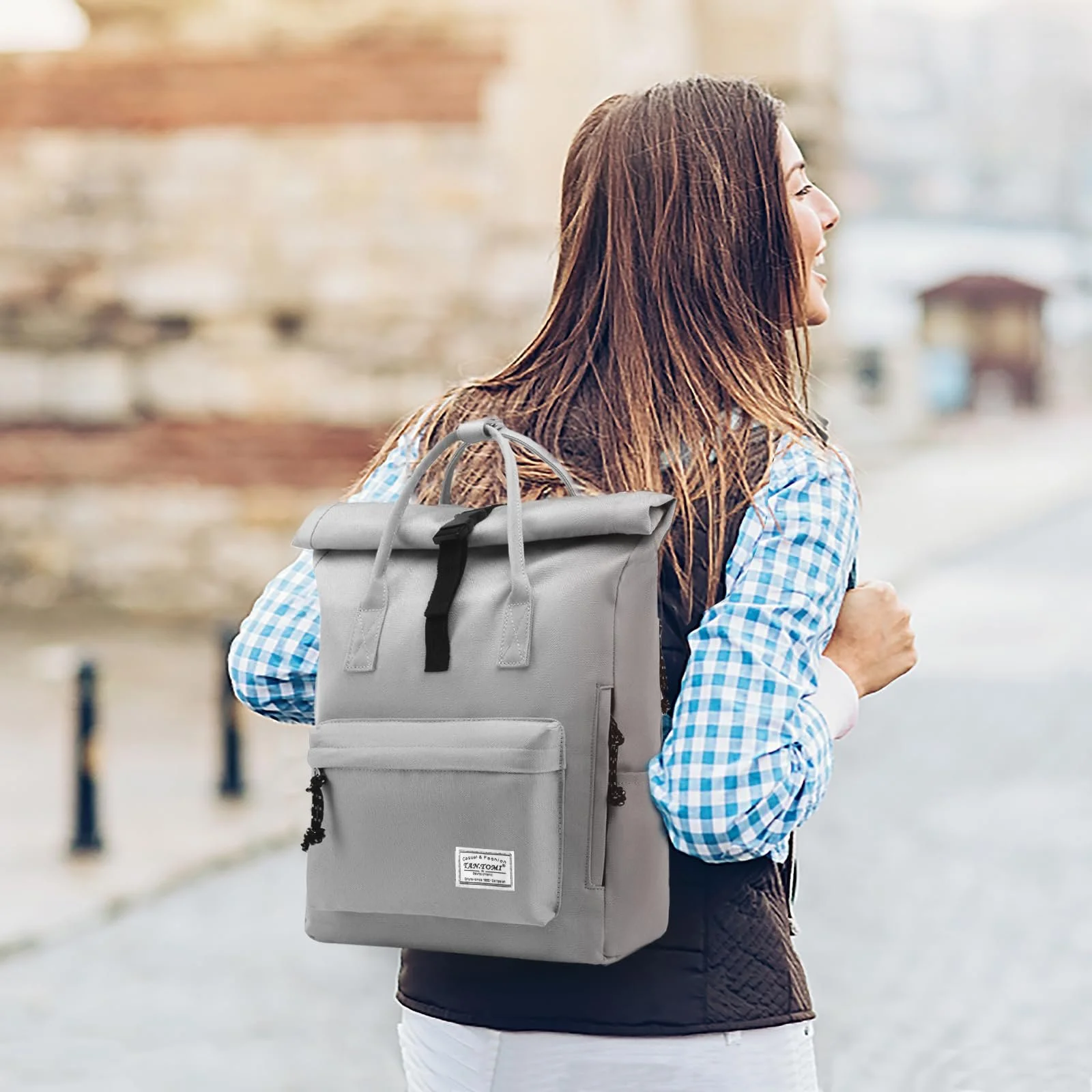 Рюкзак для ноутбука TANTOMI 15.6 Inch Rolltop Waterproof, фото №9 Рюкзак для ноутбука TANTOMI 15.6 Inch Rolltop Waterproof, фото №9