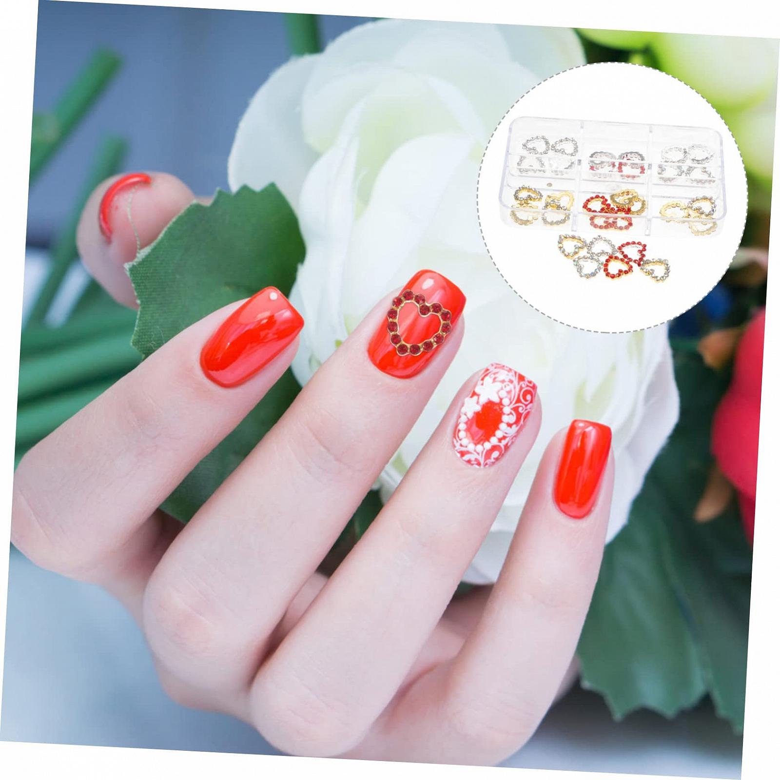 Прикраса для нігтів Housoutil 3D у формі серця, фото №2