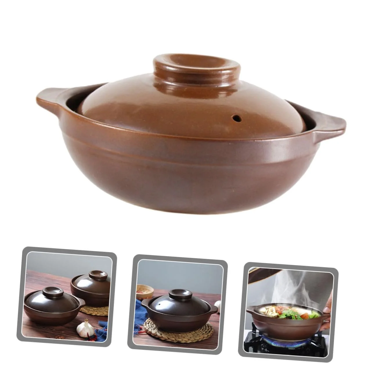 Горшок керамический термостойкий для плиты с пароотводом для супа и тушения, фото №5 Горшок керамический термостойкий для плиты с пароотводом для супа и тушения, фото №5