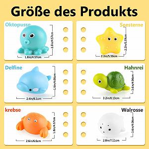 Игрушка для ванной Без отверстий 6 штук synthetic.ua - Фото 1