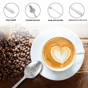 Ложка Кавова SchM, Dass es Dich Gibt, 19 см, набір 2 шт. synthetic.ua - Фото 1