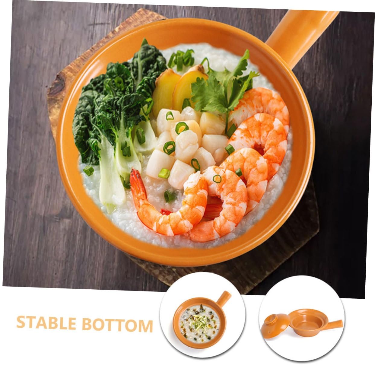 Ківш керамічний Gatuida з ручкою термостійкий для відкритого вогню, фото №9