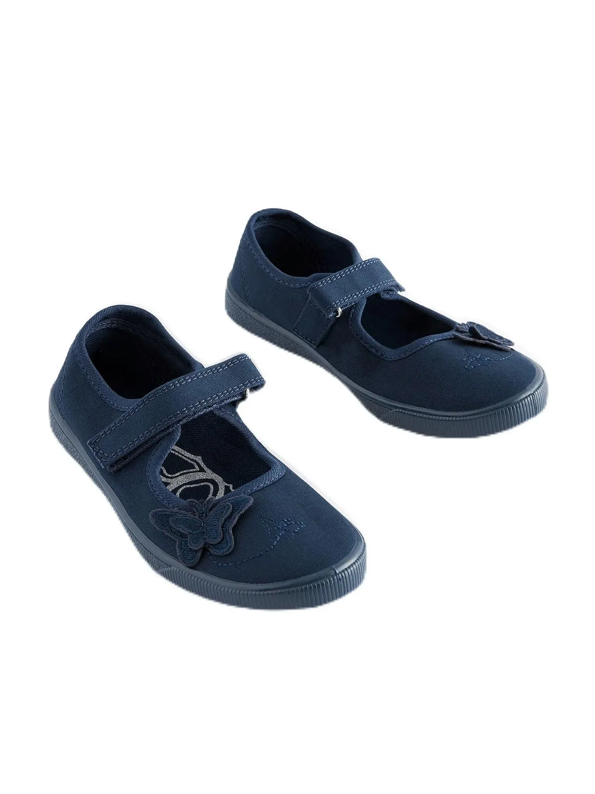 Школьная обувь NEXT для девочек с вышивкой в виде бабочек, фото №1