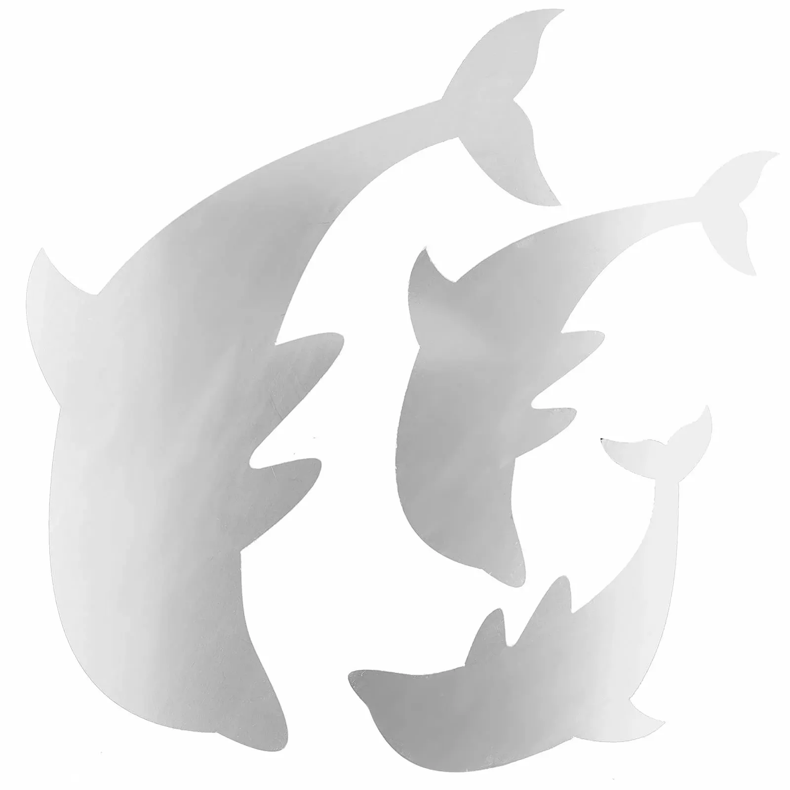 Дзеркальна наклейка на стіну Дельфіни Срібляста Пластик DIY, фото №8 Дзеркальна наклейка на стіну Дельфіни Срібляста Пластик DIY, фото №8