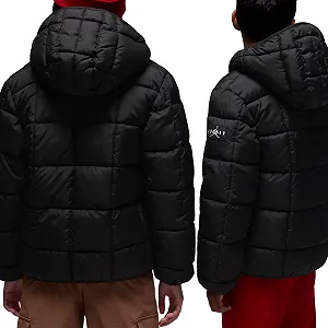 Пуховик Jordan с капюшоном 95F009-023 Черный Зимний на молнии synthetic.ua - Фото 1