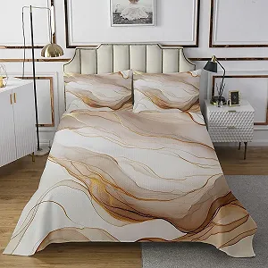 Покривало Абстрактний Мармур Накидка на ліжко 2 Наволочки synthetic.ua - Фото 1
