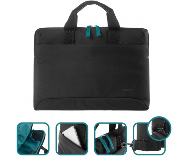 Tucano Сумка Smilza Slim 15.6", чорна, фото №6