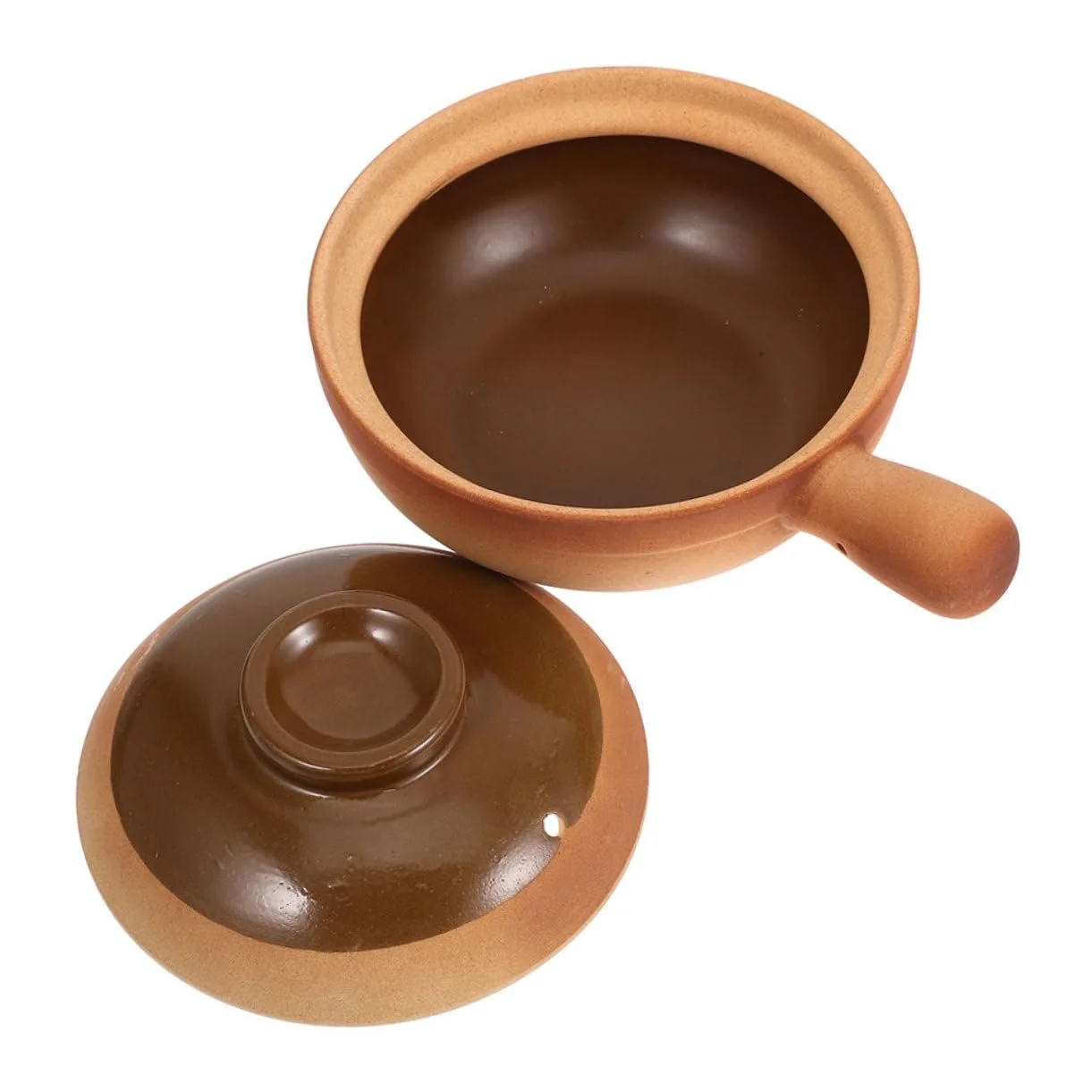 Горшок для запекания Garneck традиционный глиняный с крышкой многофункциональный, фото №1