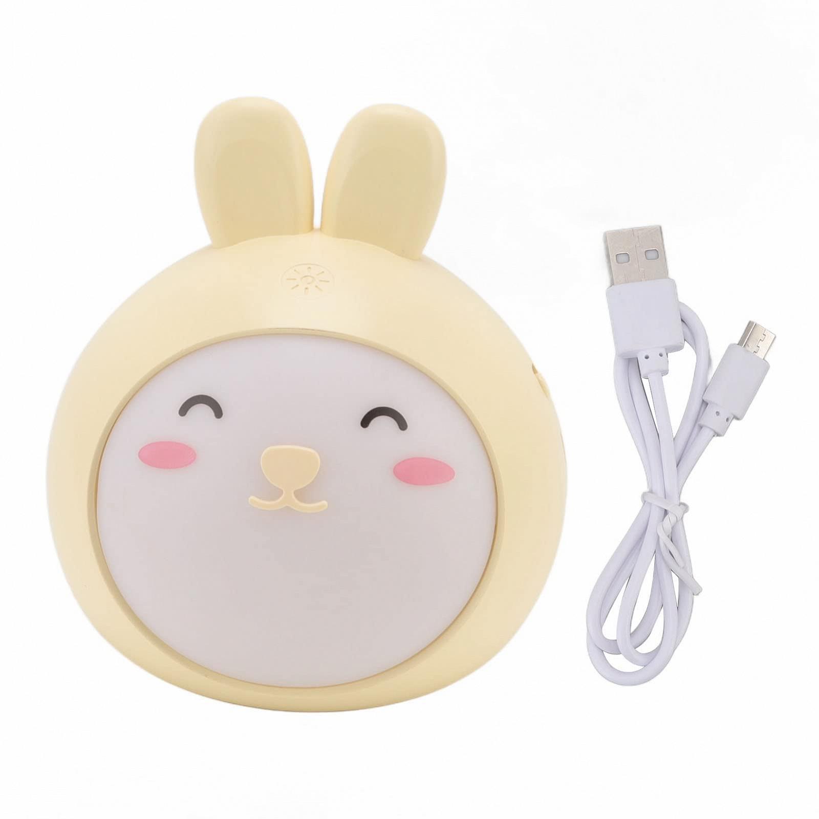 Нічник Cute Bunny Gifts Rabbit Дитяча кімната USB Переносний Лампа бічна (#2), фото №5