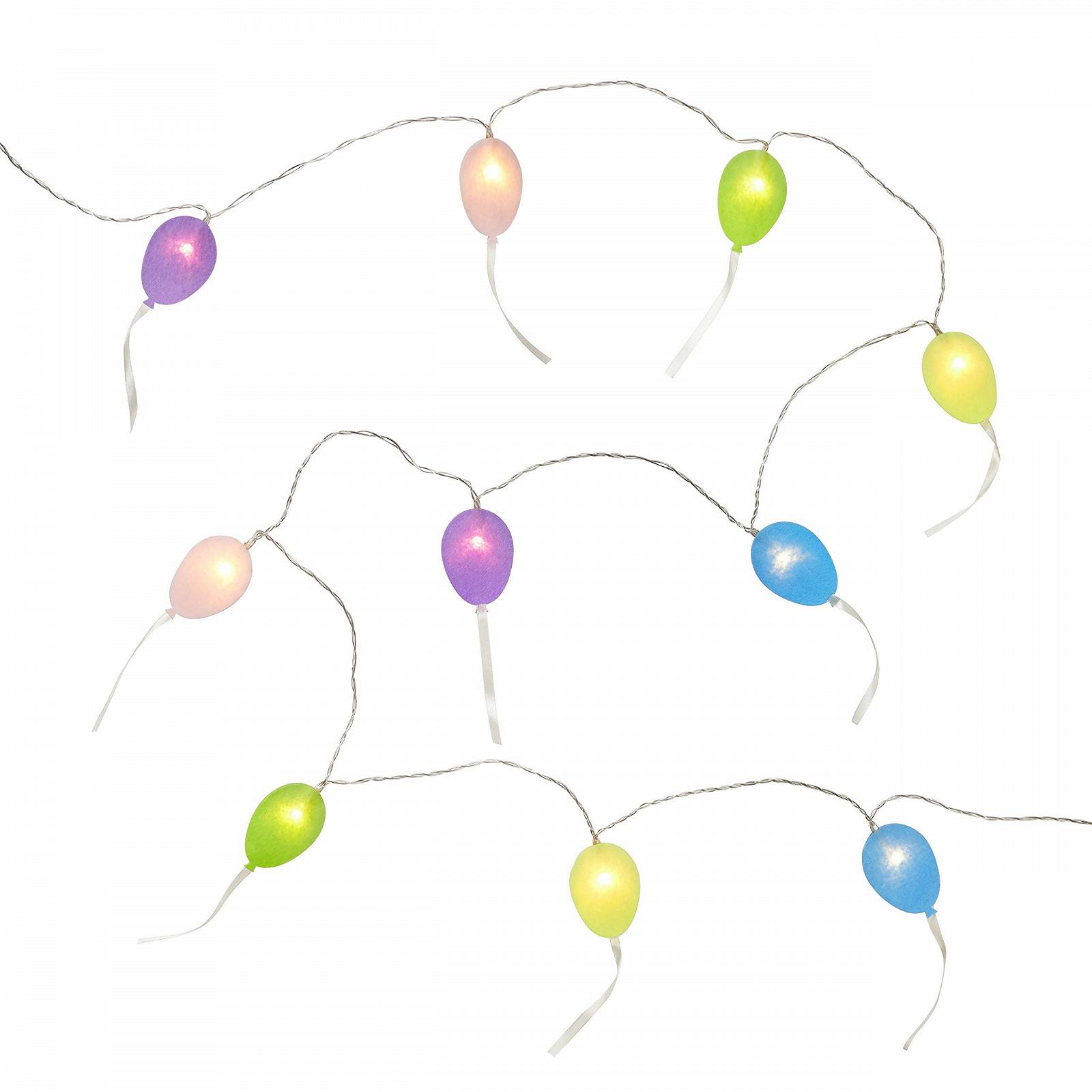 Гірлянда Lights4fun 15 LED Кулі з повстяними мотивами, таймер, живлення від батарейок, для дитячої кімнати, фото №2